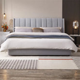 Low profile grey frame with concealed base cot design and new bed design features